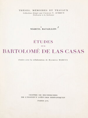 cover image of Études sur Bartolomé de Las Casas